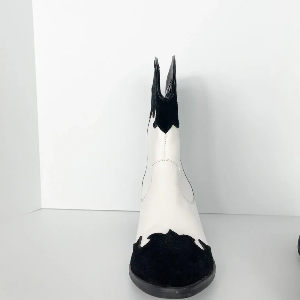 Dingo Black and White Ankle Booties - Picture 6 of 12